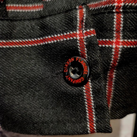 Dixxon DXF Flannel Gridlock Snap Button Long Sleeve Shirt Black Red Mens Sz M - Picture 8 of 16